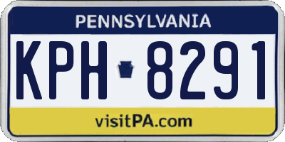 PA license plate KPH8291