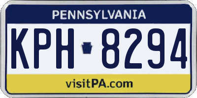 PA license plate KPH8294