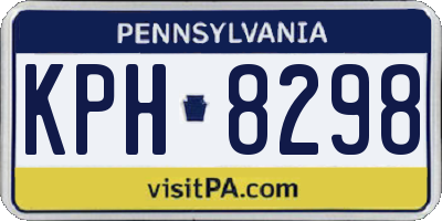 PA license plate KPH8298
