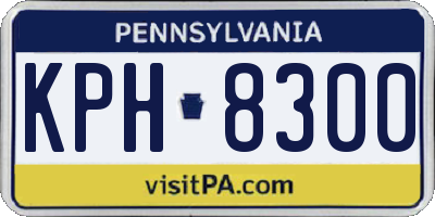 PA license plate KPH8300