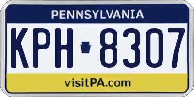 PA license plate KPH8307