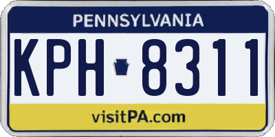 PA license plate KPH8311