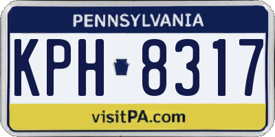 PA license plate KPH8317