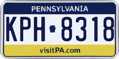 PA license plate KPH8318