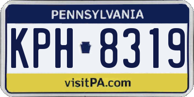 PA license plate KPH8319