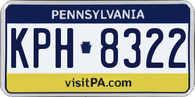 PA license plate KPH8322