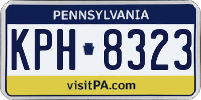 PA license plate KPH8323