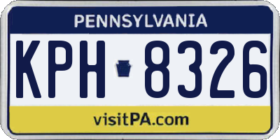 PA license plate KPH8326