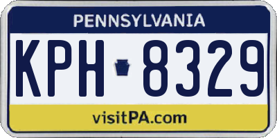 PA license plate KPH8329