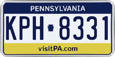 PA license plate KPH8331