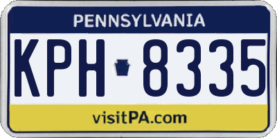 PA license plate KPH8335