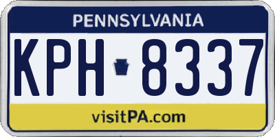 PA license plate KPH8337