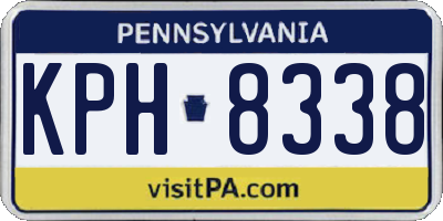 PA license plate KPH8338