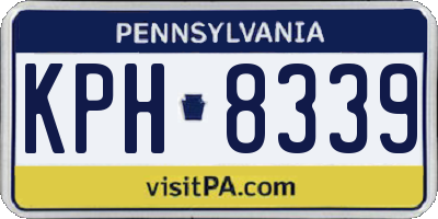 PA license plate KPH8339