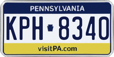 PA license plate KPH8340