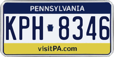 PA license plate KPH8346