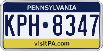 PA license plate KPH8347