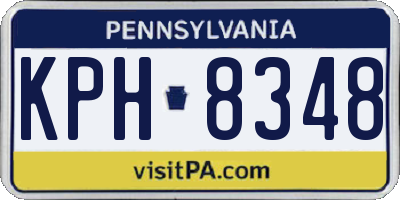 PA license plate KPH8348