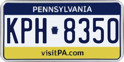 PA license plate KPH8350