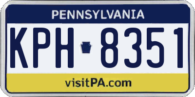 PA license plate KPH8351