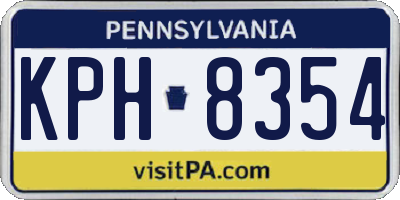 PA license plate KPH8354