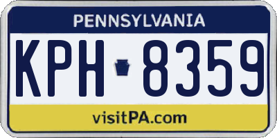 PA license plate KPH8359