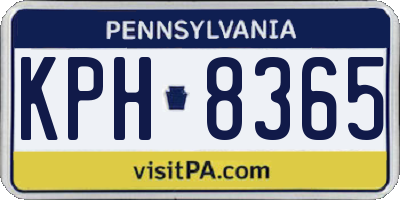 PA license plate KPH8365