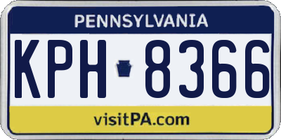 PA license plate KPH8366