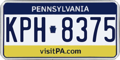 PA license plate KPH8375