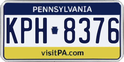 PA license plate KPH8376