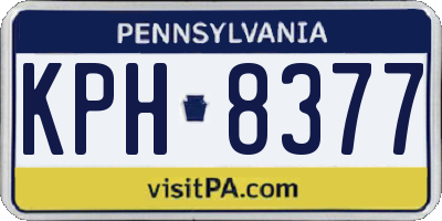 PA license plate KPH8377