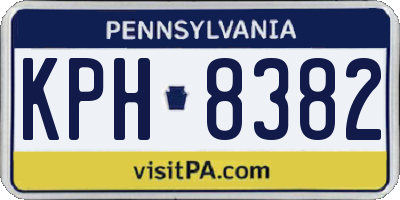 PA license plate KPH8382