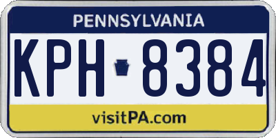 PA license plate KPH8384