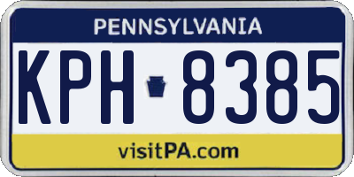 PA license plate KPH8385