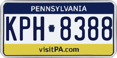 PA license plate KPH8388