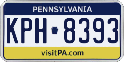 PA license plate KPH8393
