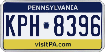 PA license plate KPH8396