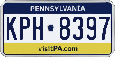 PA license plate KPH8397