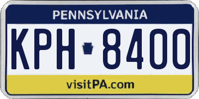 PA license plate KPH8400