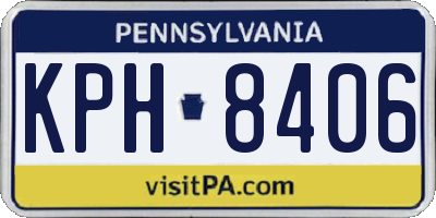 PA license plate KPH8406