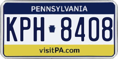 PA license plate KPH8408