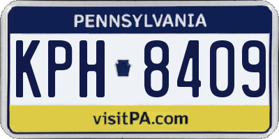 PA license plate KPH8409