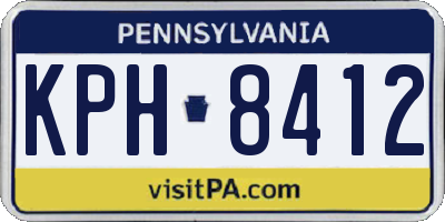 PA license plate KPH8412