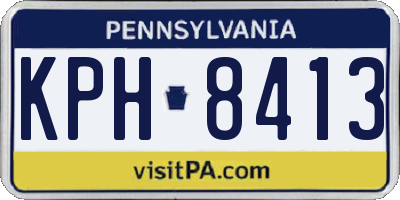PA license plate KPH8413