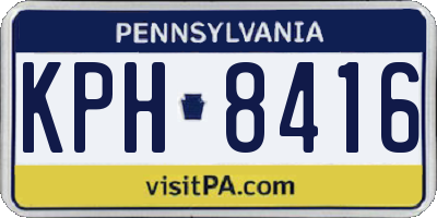 PA license plate KPH8416