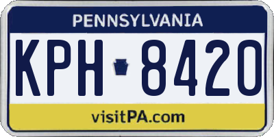 PA license plate KPH8420