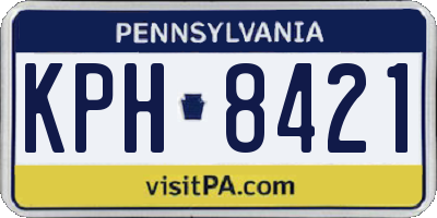 PA license plate KPH8421