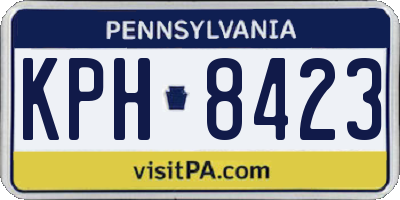 PA license plate KPH8423
