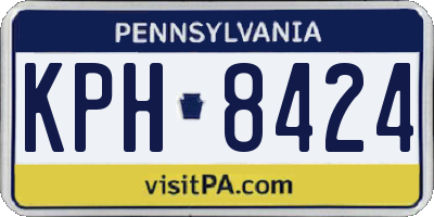 PA license plate KPH8424