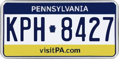 PA license plate KPH8427